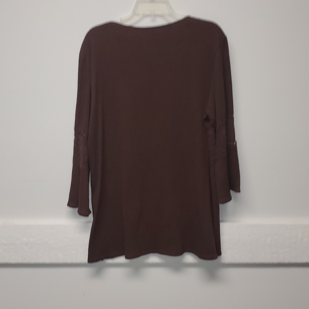 Brown Embellished Top XL - Picture 5 of 5